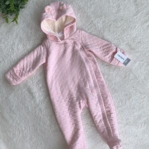 NWT Carter’s Pink Quilted Bunting Baby 9M